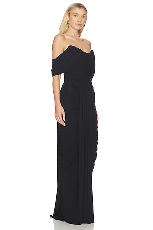 Prabal Gurung Heidi Gown in Black. Size 6. Also