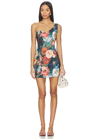 Asymmetrical Shoulder Mini Dress Prabal Gurung