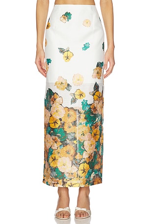 Back Slit Maxi Flat Front Pencil Skirt Prabal Gurung