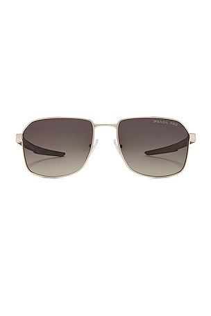 Square Frame Polarized Sunglasses Prada