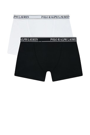 Polo Ralph Lauren Intimates Essentials Boxer 2 Pack in White,Black. Size XS. Also