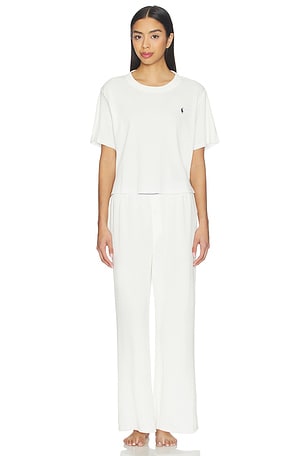 Short Sleeve Top Straight Leg Pant Set Polo Ralph Lauren Intimates