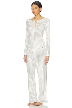 Polo Ralph Lauren Intimates Henley & Wide Leg Sleep Set in White