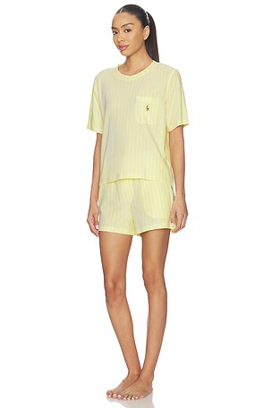 Polo Ralph Lauren Intimates Short Sleeve Short Set in Yellow