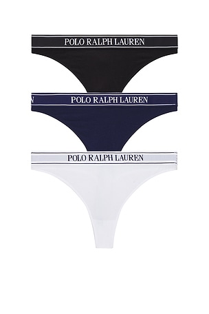 Midrise Thong 3 Pack Polo Ralph Lauren Intimates