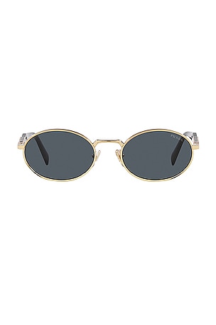 Prada round cheap mirrored sunglasses