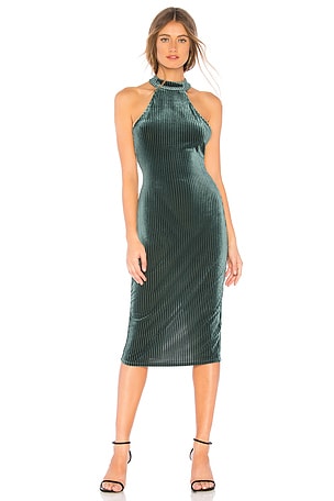 Privacy Please Blythe Midi Dress in Moss Green | REVOLVE