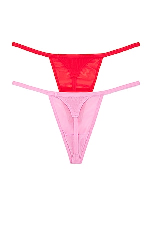 Privacy Please Alice G String 2 Pack in Pink