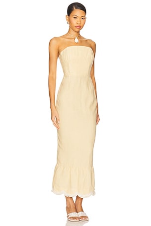 Posse Essie Strapless Dress in Yellow