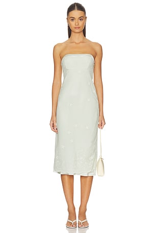 Posse Cove Strapless Dress in Sage