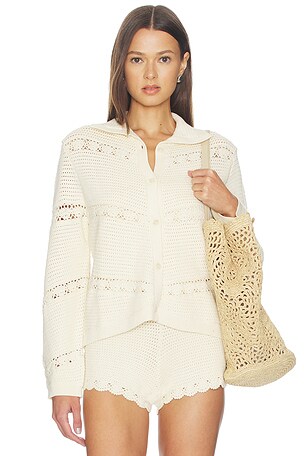 Posse Dylan Cardigan in Ivory