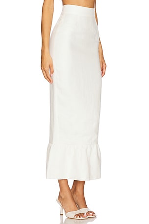 Posse Matilda Column Skirt in Ivory