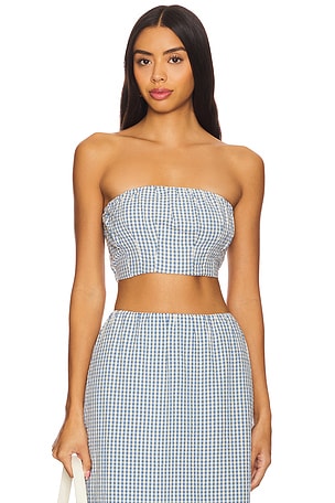 Mira Strapless Crop Top Posse