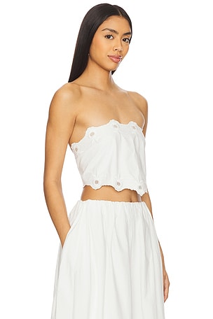 Posse Antoinette Tie Top in White