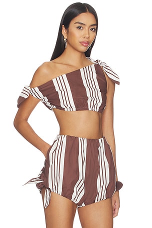 Posse Rosie Tie Top in Brown