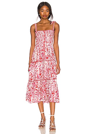 talk to me midi dress multi Tahlia Pointelle Knit Midi Dress - White