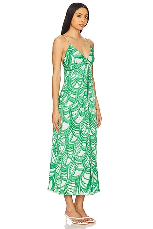 Poupette St Barth Denise Maxi Dress in Green