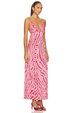 Poupette St Barth Cassandra Long Dress in Pink