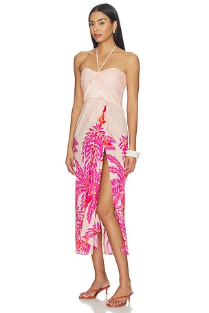 Poupette St Barth Collina Long Dress in Pink