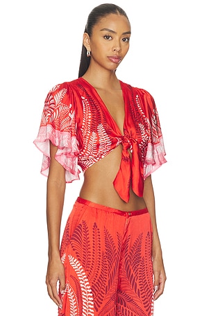 Poupette St Barth Rose Top in Orange