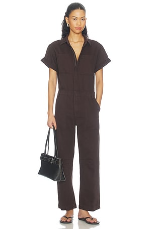 Cruz Short Sleeve Barrel Leg Jumpsuit PISTOLA