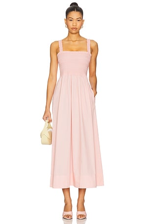 Genevieve Smocked Embroidered Bodice Dress PISTOLA