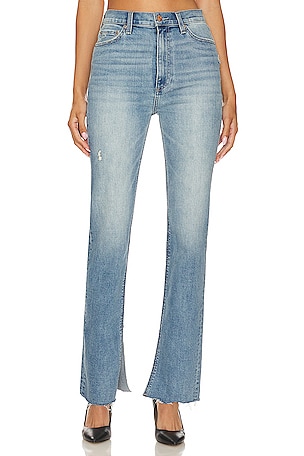 Womens Good American ivory Good Classic Slim Bootcut Jeans