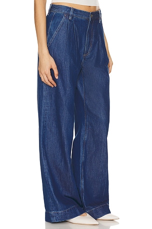 PISTOLA Victoria High Rise Trouser in Blue