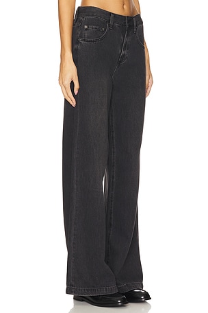 PISTOLA Jadyn Mide Rise Wide Leg in Black