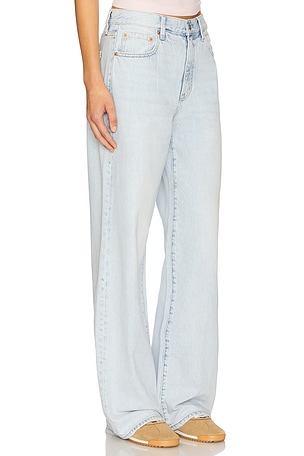 PISTOLA Hendrix High Rise Baggy in Blue