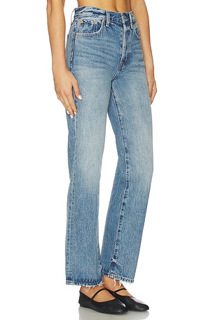 PISTOLA Cassie Super High Rise Straight Jeans in Blue