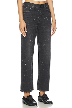 PISTOLA Lexi Midrise Bowed Straight Jeans in Black