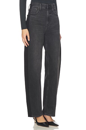 PISTOLA Wes High Rise Barrel Jeans in Black