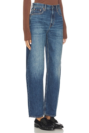 PISTOLA Wes High Rise Barrel Jeans in Blue