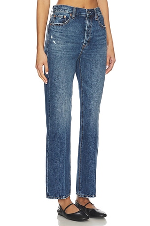 PISTOLA Cassie Super High Rise Straight Jeans in Blue