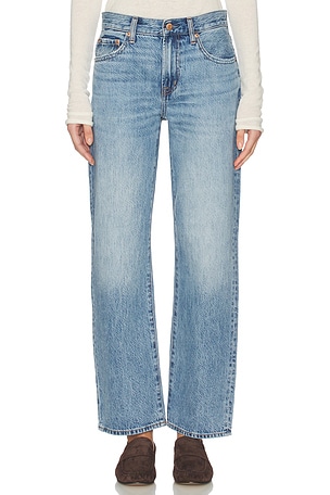 Lexi Mid Rise Bowed Straight Jeans PISTOLA
