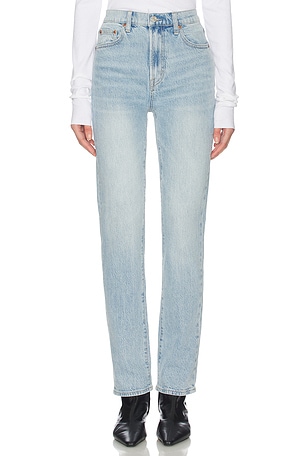 Bri High Rise Slim Straight Jeans PISTOLA