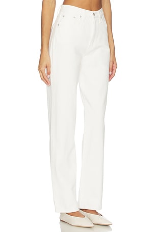 PISTOLA Cassie Super High Rise Straight Jeans in White