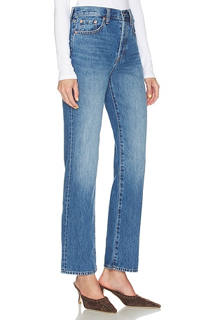 PISTOLA Cassie Super High Rise Straight Jeans in Blue