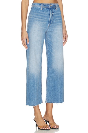PISTOLA Penny Crop High Rise Wide Leg Jeans in Blue