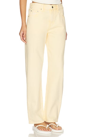 PISTOLA Lexi Mid Rise Bowed Straight Jeans in Yellow