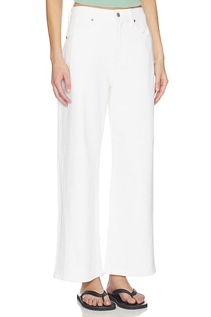 PISTOLA Kyra Ankle High Rise Bowed Ankle Jeans in White