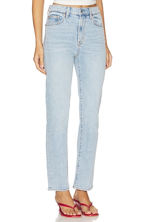 PISTOLA Bri Ankle High Rise Slim Straight Jeans in Blue