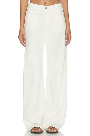 Pistola sydney high rise bowed wide jeans en color blanco