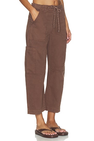 PISTOLA Sabrina Curved Utility Pant in Brown