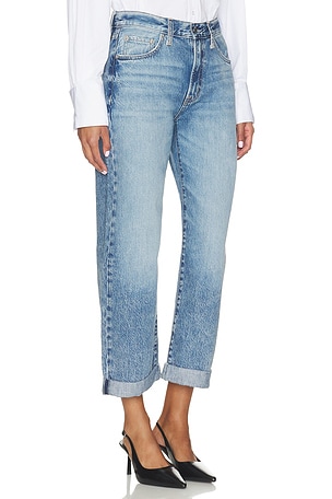 PISTOLA Donny Rolled Hem Boyfriend Jeans in Blue