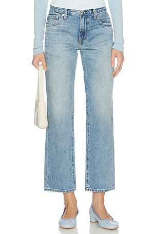 Issa Mid Rise Relaxed Ankle Straight Jeans PISTOLA