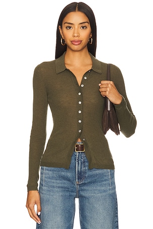 Korey Fitted Rib Cardigan PISTOLA