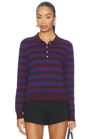 Greta Long Sleeve Polo Sweater PISTOLA