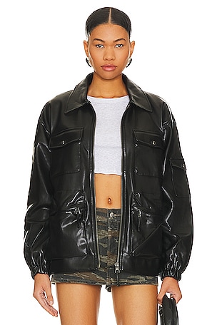 Faux leather bomber jacket in black - Stella Mc Cartney